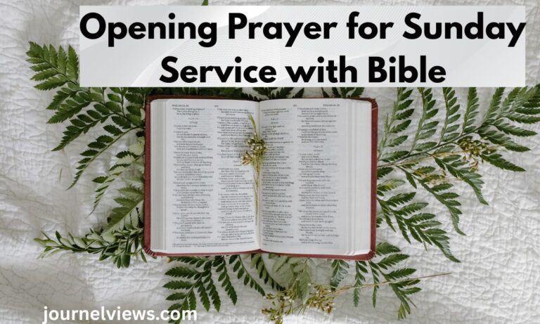 Opening Prayer for Sunday Service with Bible