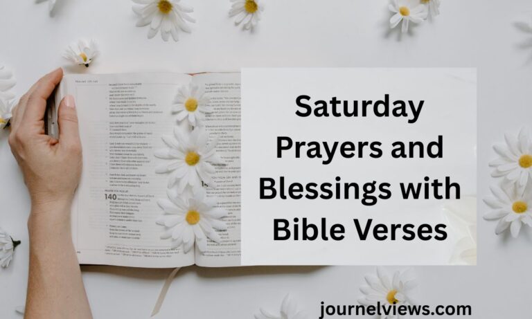 Saturday Prayers and Blessings with Bible Verses