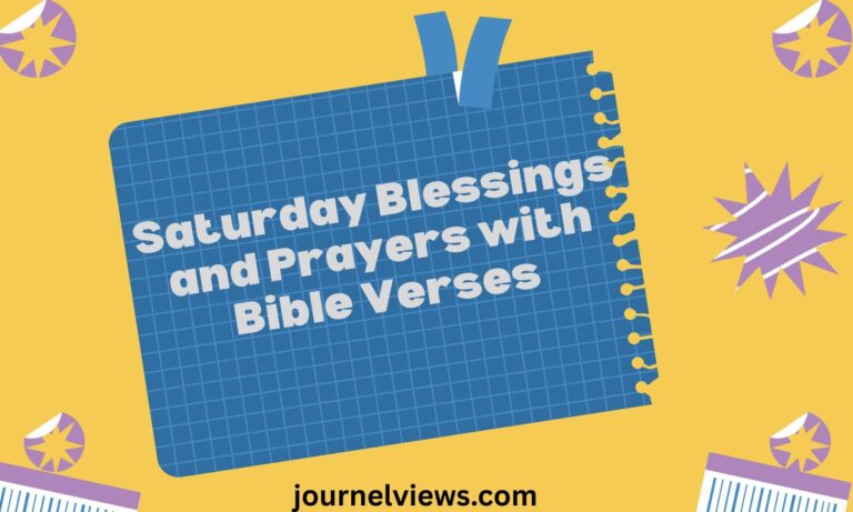 Saturday Blessings and Prayers With Bible Verses