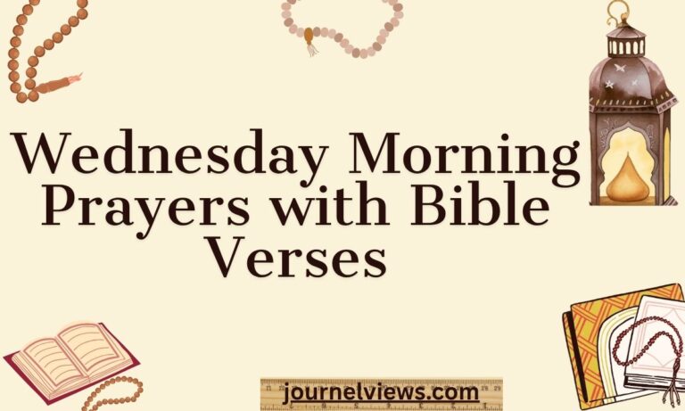 Wednesday Morning Prayers with Bible Verses